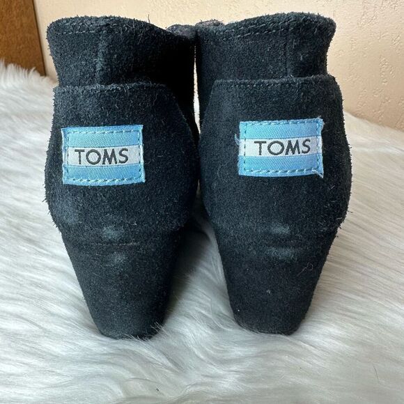 TOMS Desert Black Wedge Bootie Size 5.5 - Picture 4 of 12